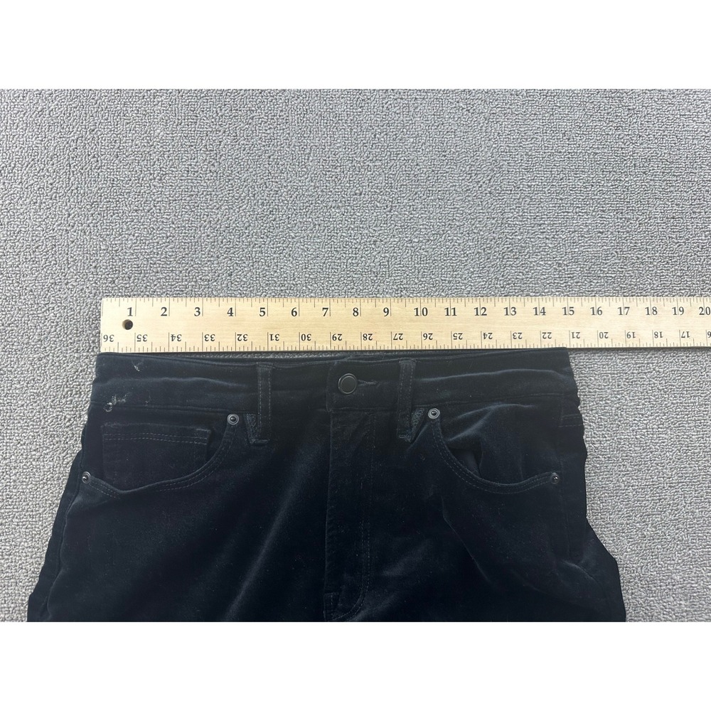 Good American Velvet Good Skate Pants Women 30x29 Black High Rise Wide Leg Urban - Picture 8 of 13